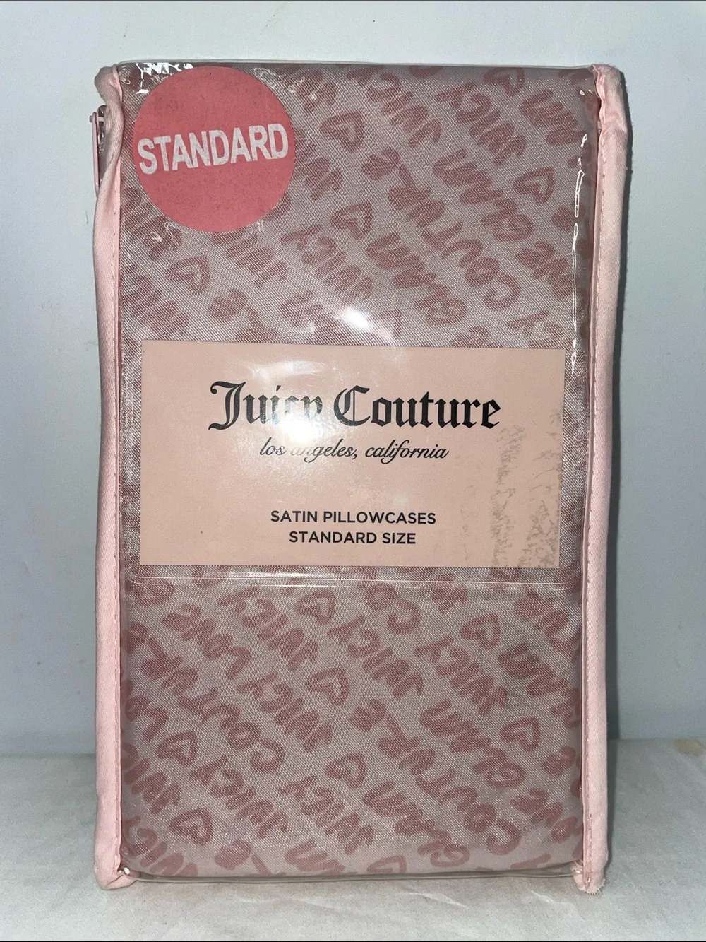 JUICY COUTURE STANDARD SATIN PILLOWCASES (2) FTL-06-082